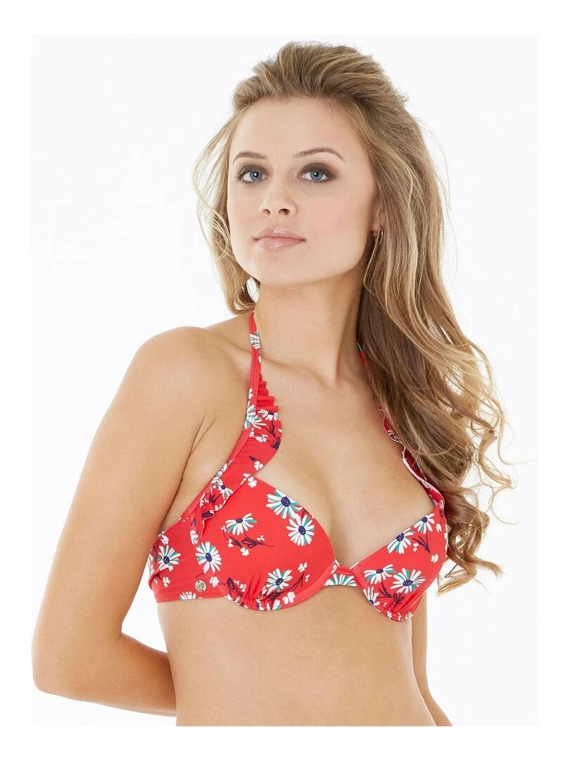Haut de maillot push up GARRIGUE Brigitte Bardot Bain Rouge