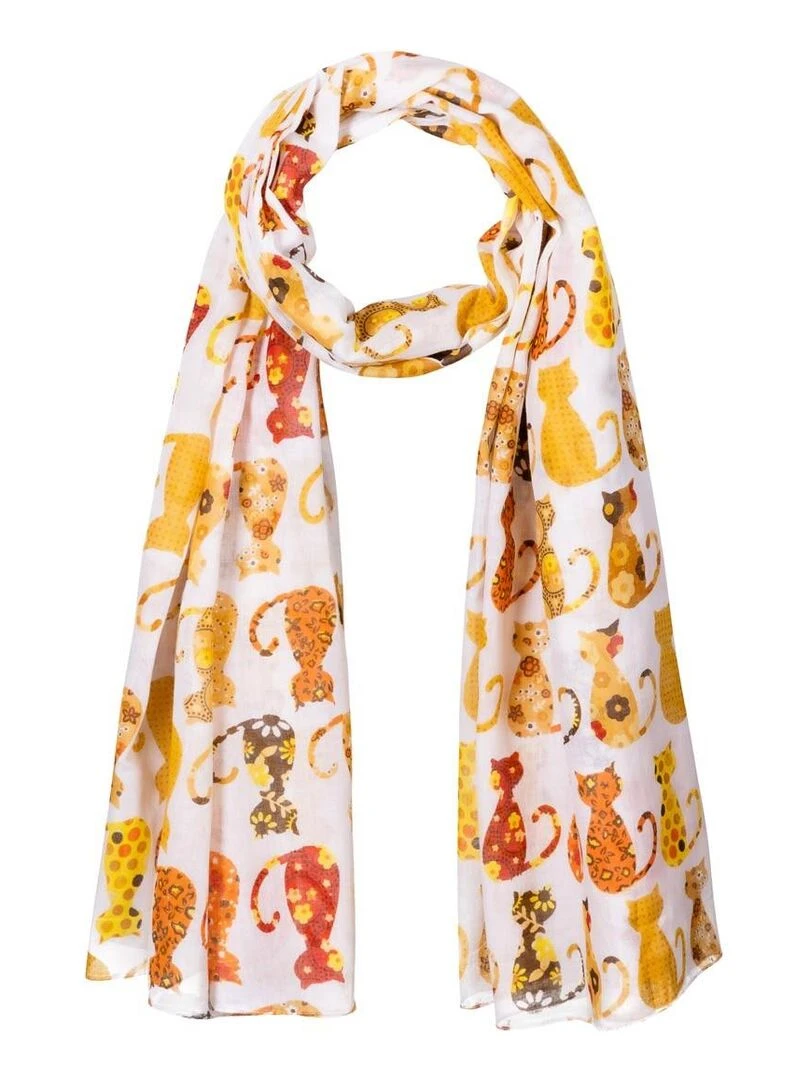 Chèche Felins Orange