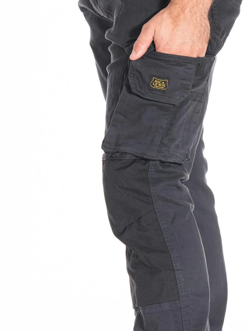 Pantalon de travail stretch avec emplacement genouillères JOBPROC 'Rica Lewis'   gris anthracite