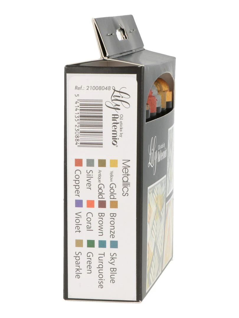 12 crayons de peinture à l'huile   Couleurs métalliques   N/A