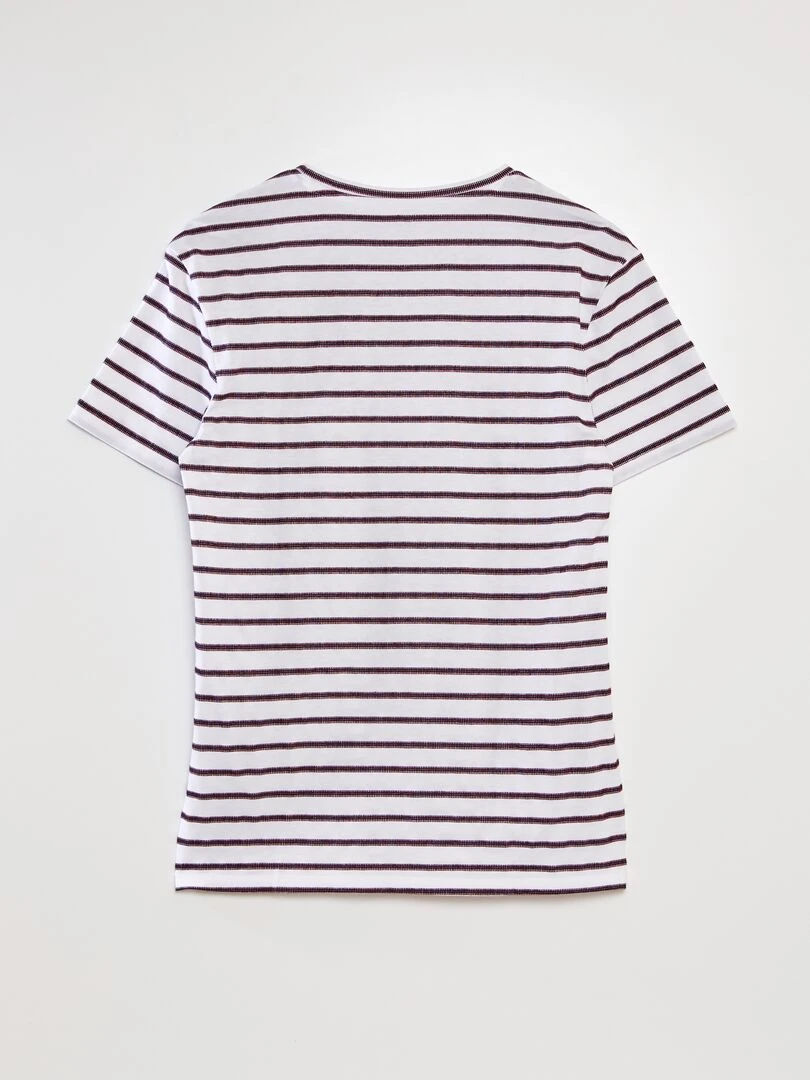 Tee shirt imprimé rayé Blanc rayé