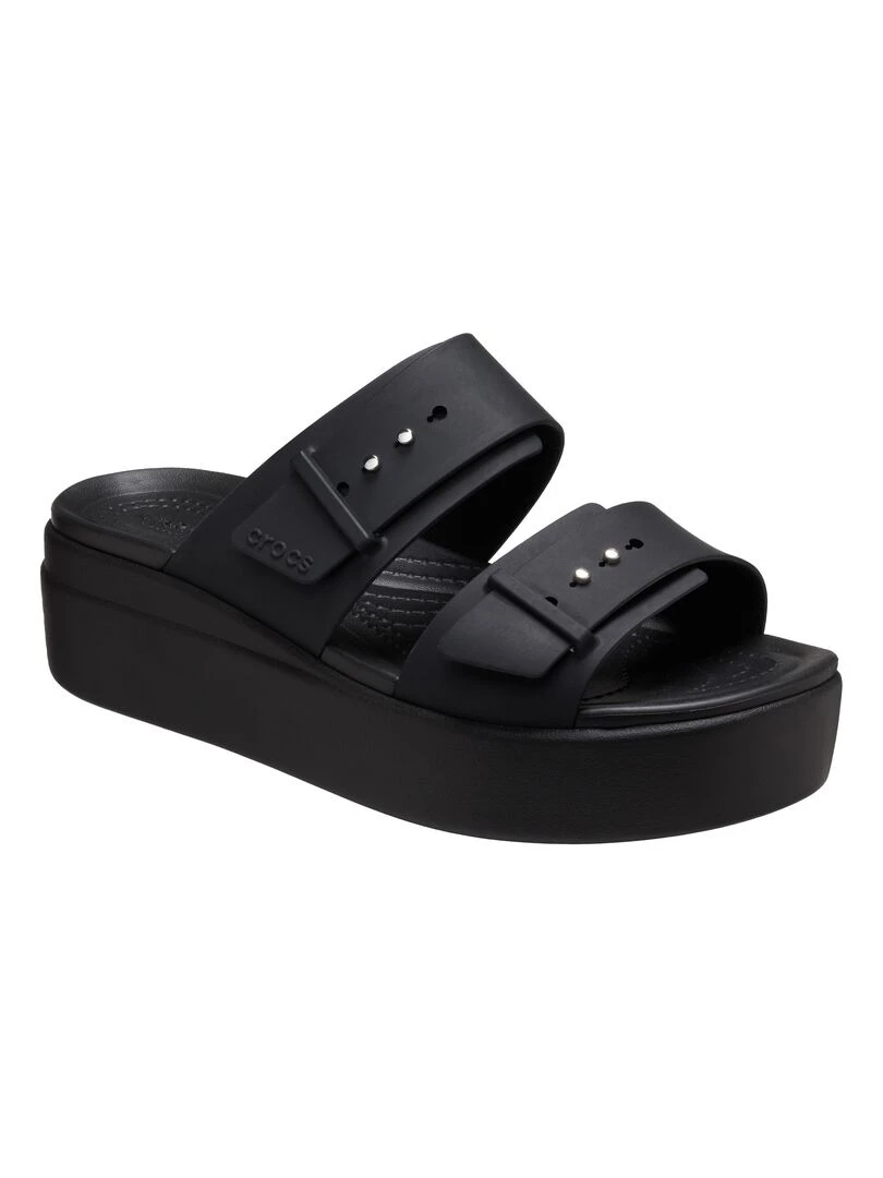 Sandales à Enfiler Crocs Brooklyn Buckle   Noir