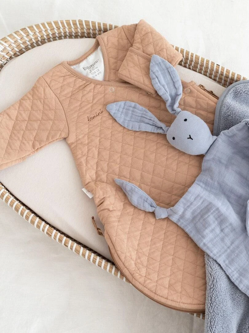 Bemini Gigoteuse  avec moufles Pady quilted jersey   Beige clair