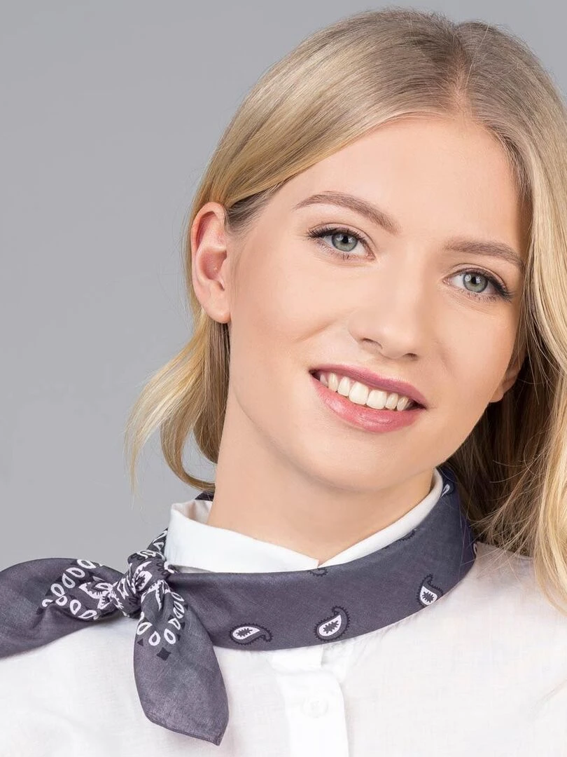 Bandana Coton U.S Premium Bleu ardoise