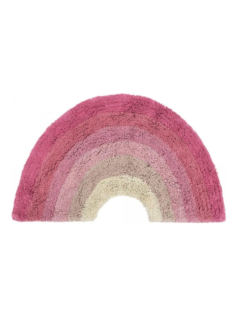 Tapis enfant ARKENSYEL BIO en coton 60x100 Fait main Lavable 30° Care&Fair Rose
