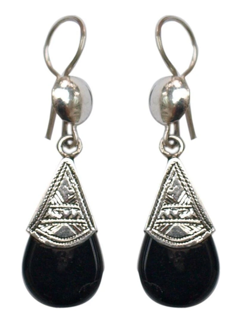 Boucles d'oreille argent ethnique Argent