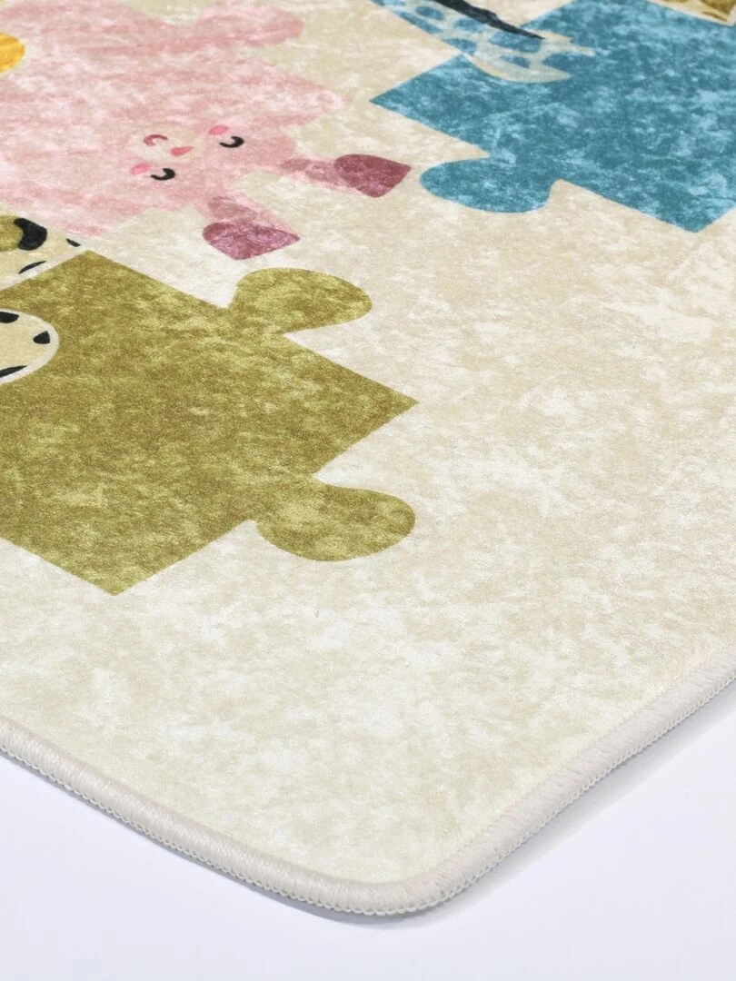 Tapis Enfant Puzzle Beige   Beige