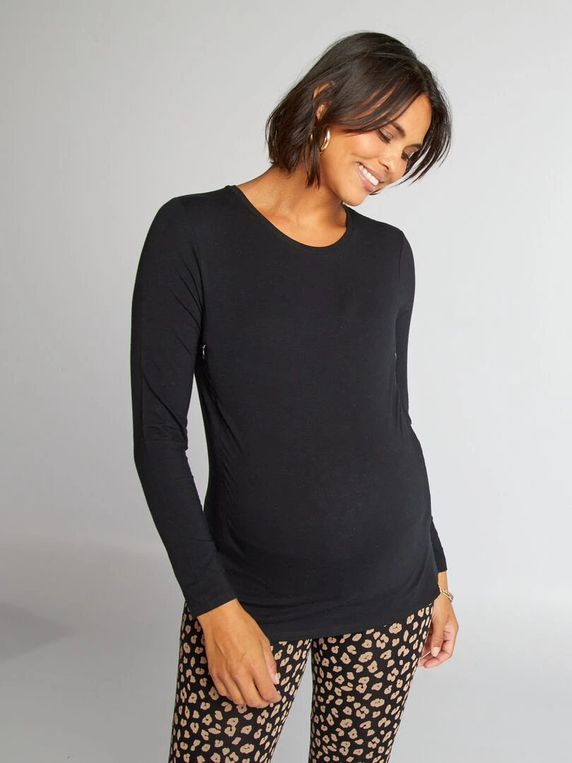 T shirt grossesse et allaitement noir