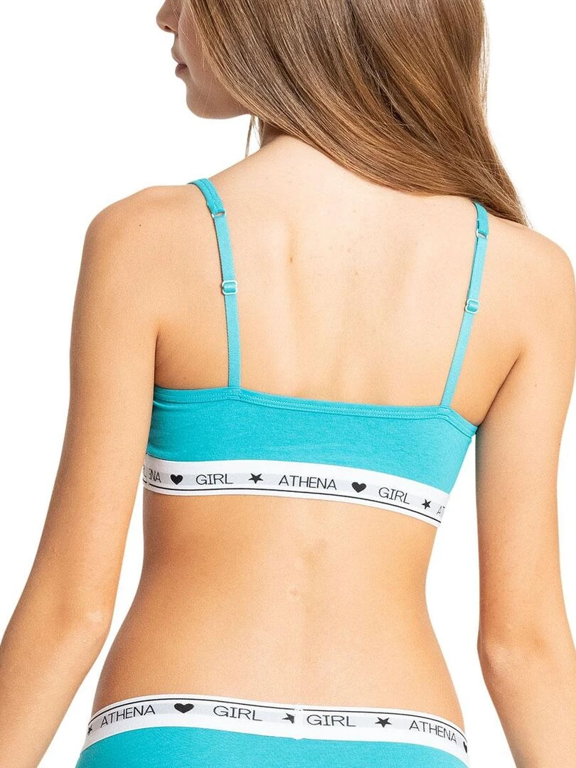 Lot de 2 brassières Coton Ultra Doux by   Fille   Bleu Gris