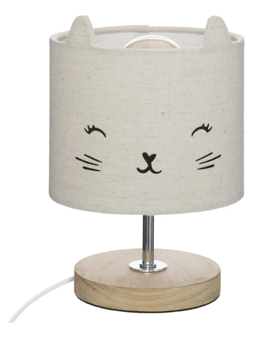 Lampe abat jour chat Gris