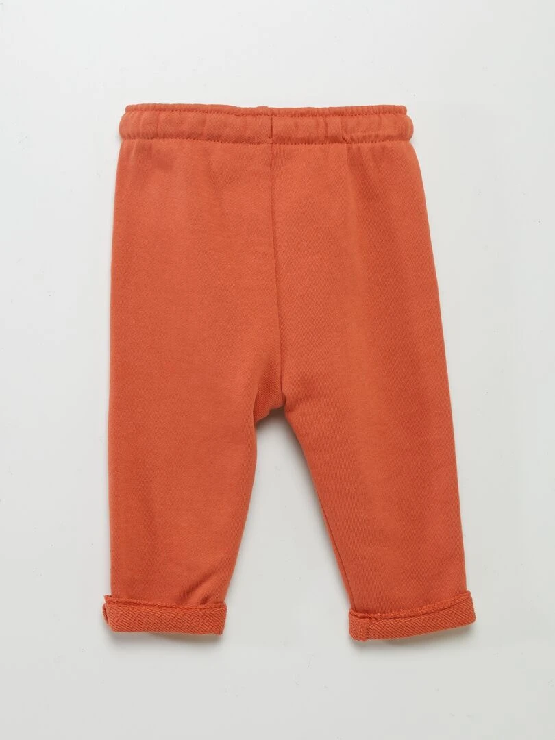 Pantalon jogging en french terry Orange