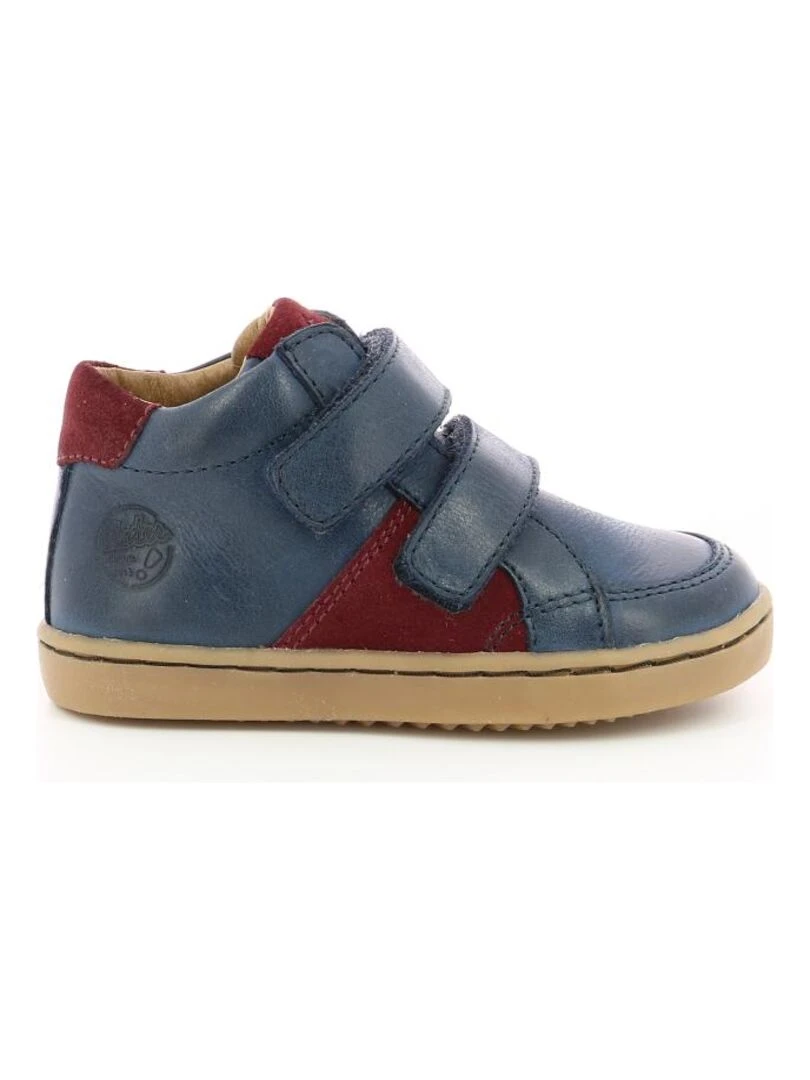 Sneakers hautes Cuir Wikiri Bleu marine