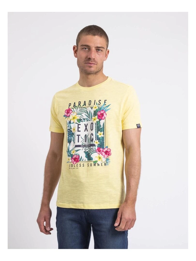 T shirt col rond NOPAJOUX Jaune