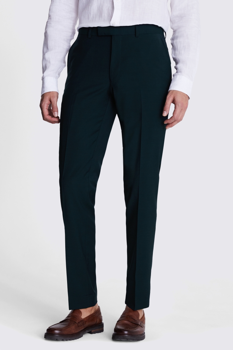 Regular Fit Green Puppytooth Trousers   Buy Online at Moss