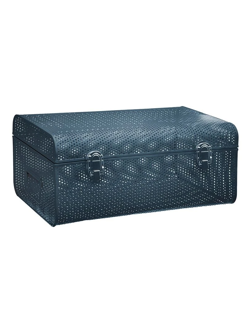 Lot de 2 cantines en métal perforé bleu Bleu