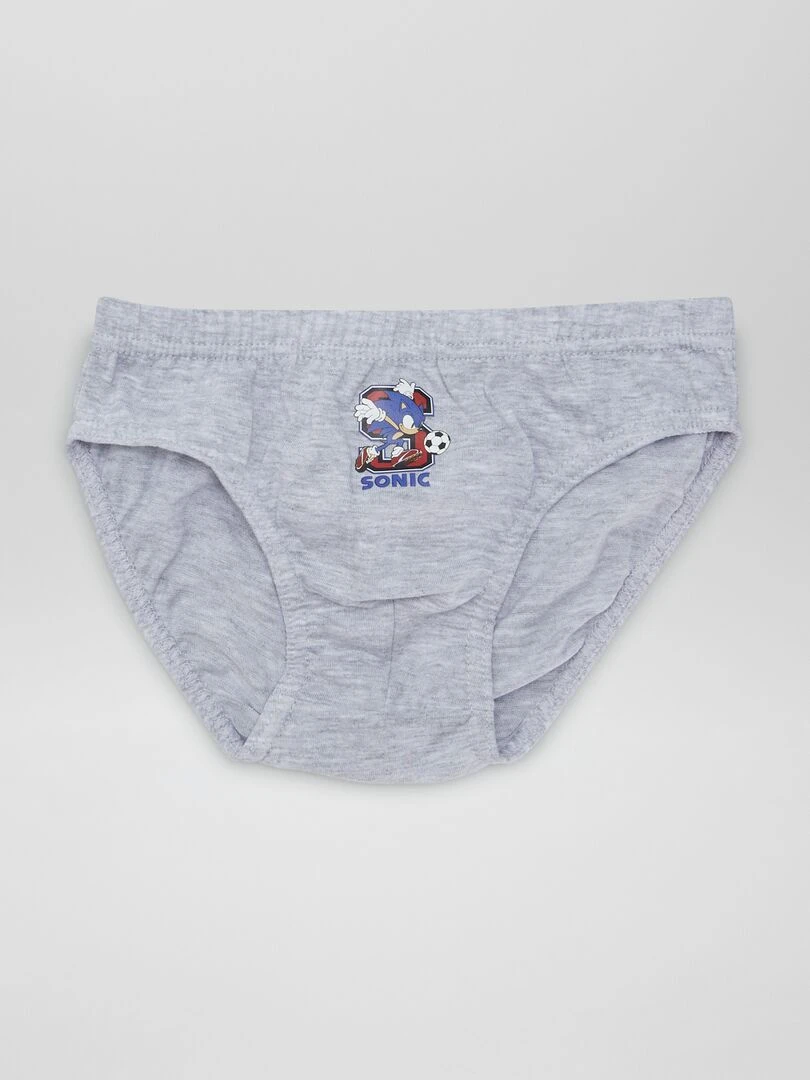 Lot de 3 slips 'Sonic'   Gris