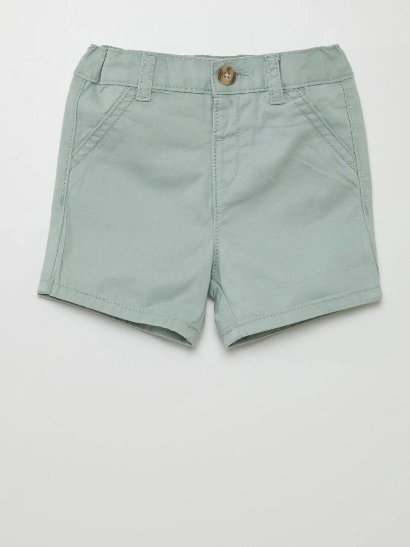 Short chino en twill Vert d'eau