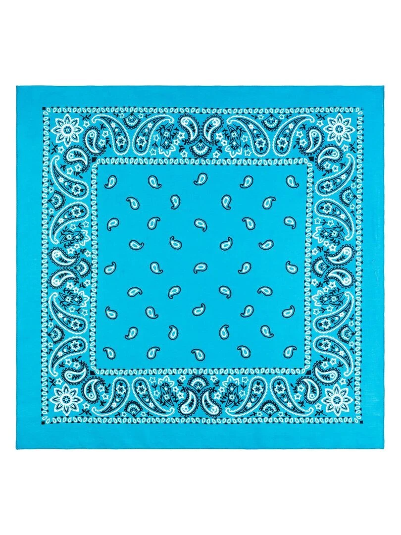Bandana Coton U.S Premium   Bleu turquoise