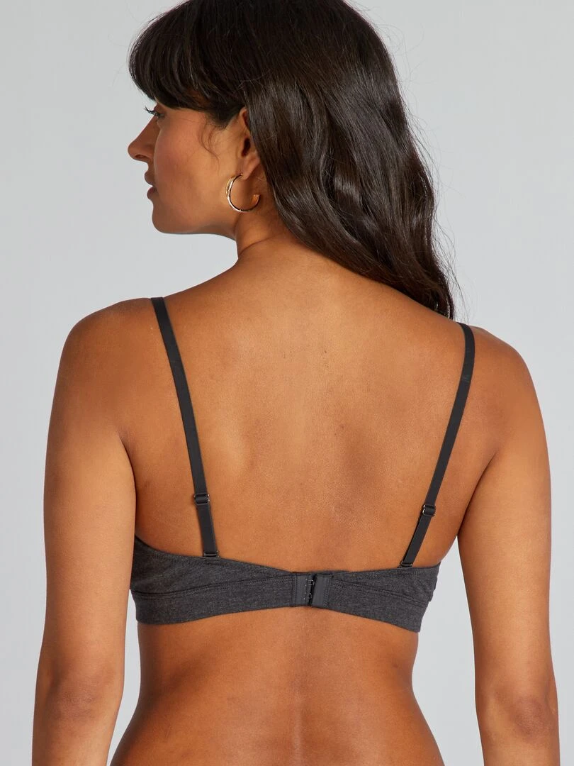 Soutien gorge triangle avec coques amovibles Gris