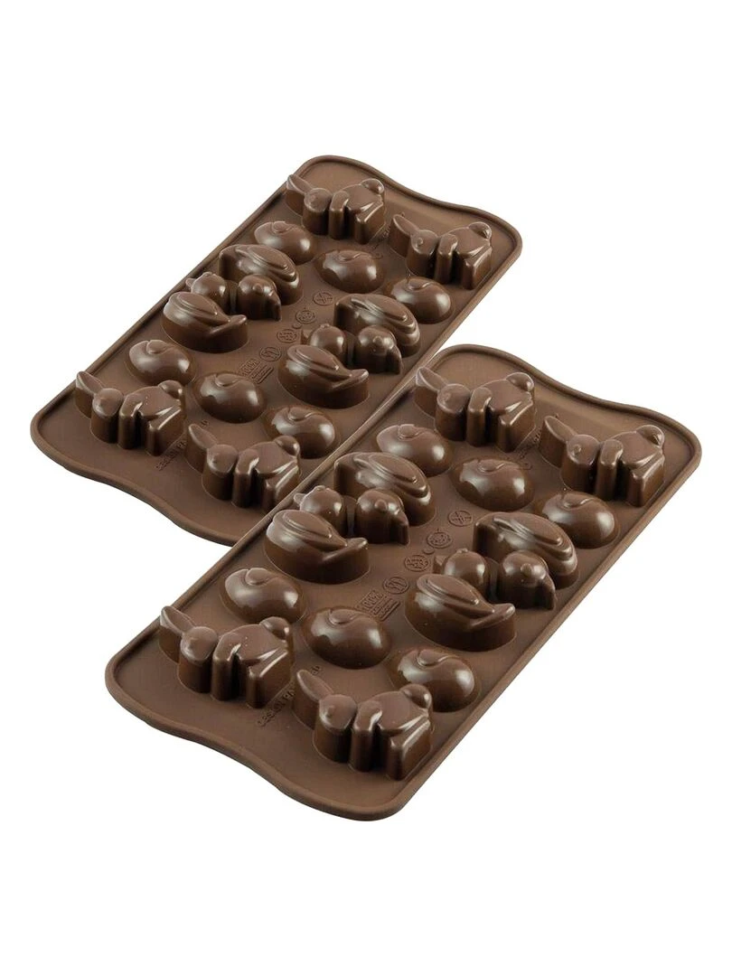 2 moules à chocolats de Pâques en silicone N/A