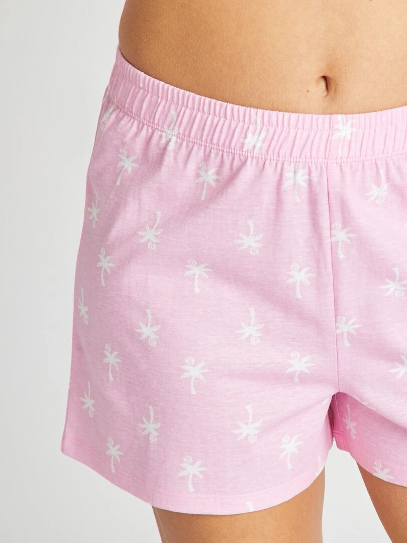 Ensemble pyjama débardeur + short   2 pièces   Rose