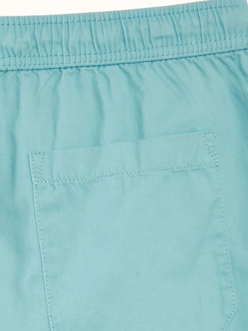 Bermuda chino avec taille élastiquée   Bleu