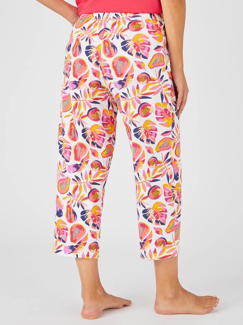 Pantacourt de pyjama en pur coton   Damart   Orange