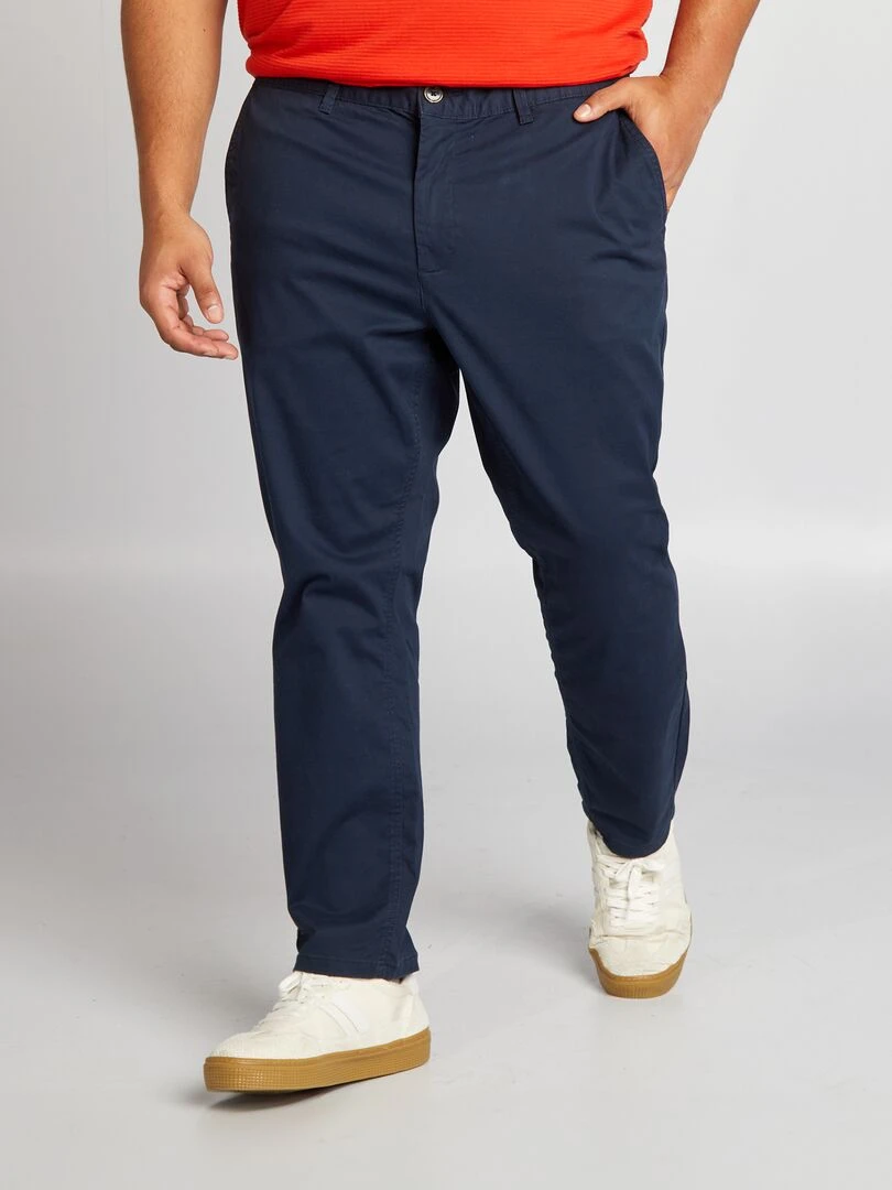 Chino slim en coton stretch L30 bleu marine