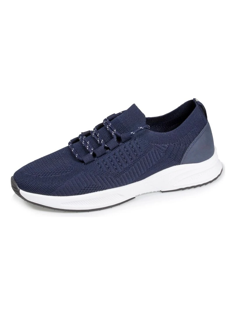 Baskets Confort Homme slip on lacets Marine Bleu marine