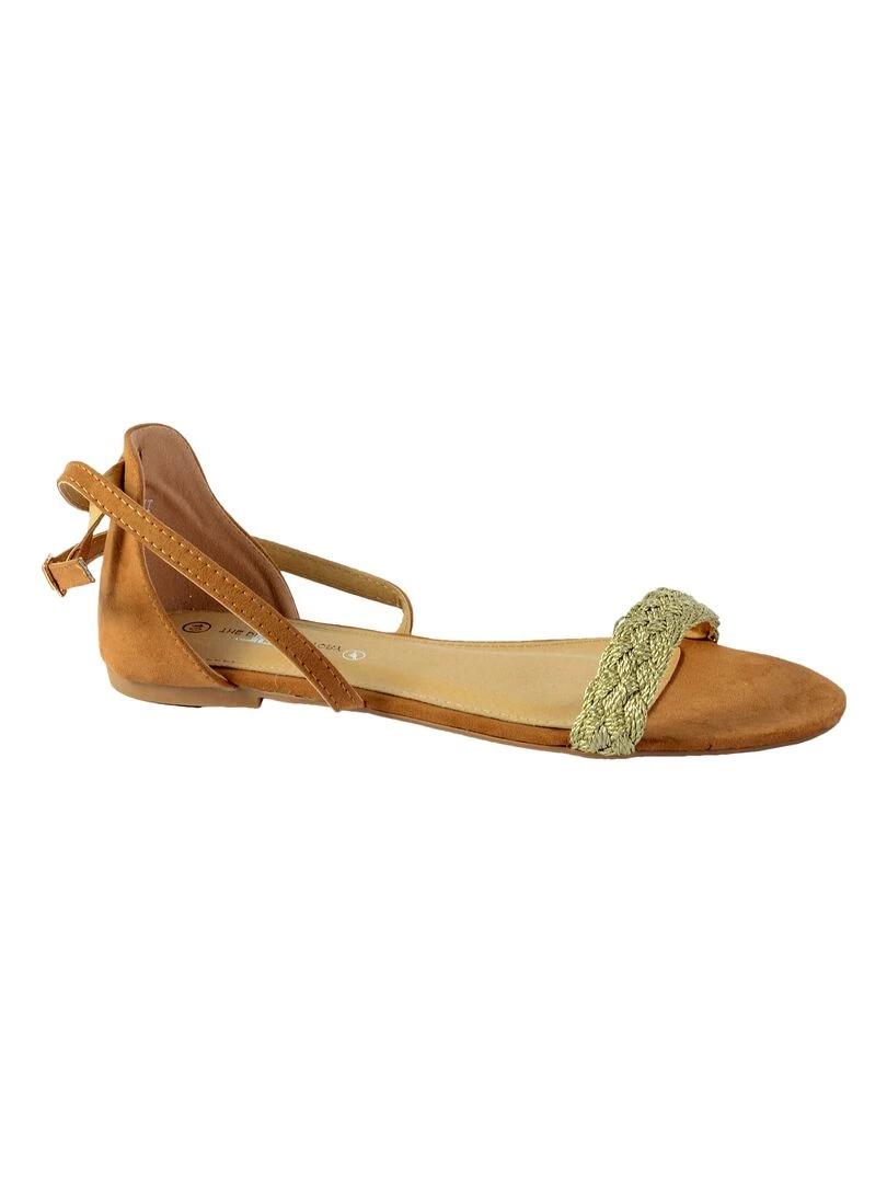 Sandale Plate The Divine Factory   Marron