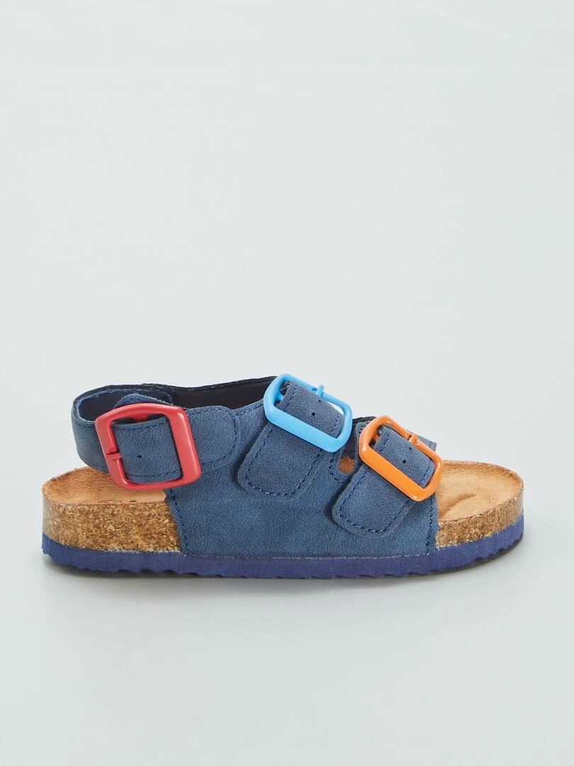 Sandales ouvertures multicolores Bleu marine