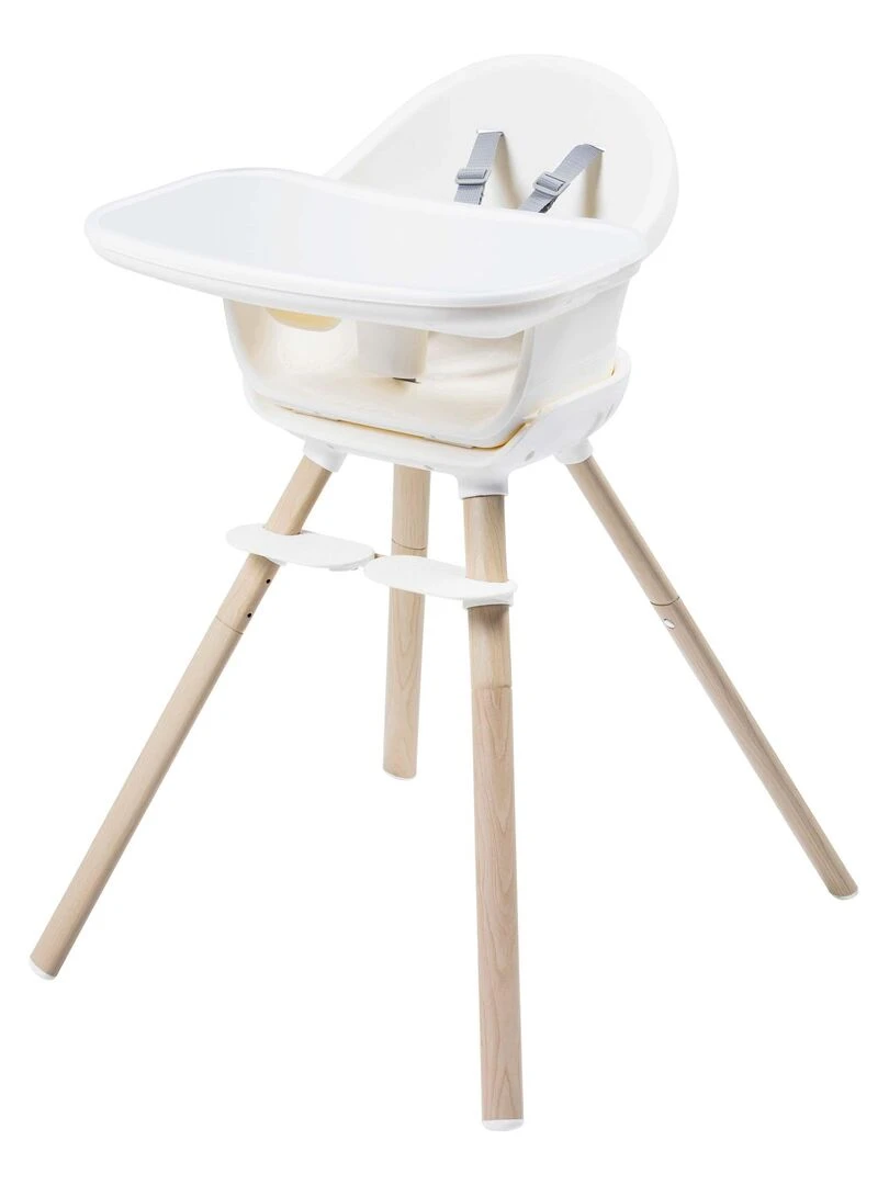 Chaise haute évolutive Moa Eco 8 en 1 (Chaise Haute/réhausseur/tabouret/bureau) Beyond white Blanc