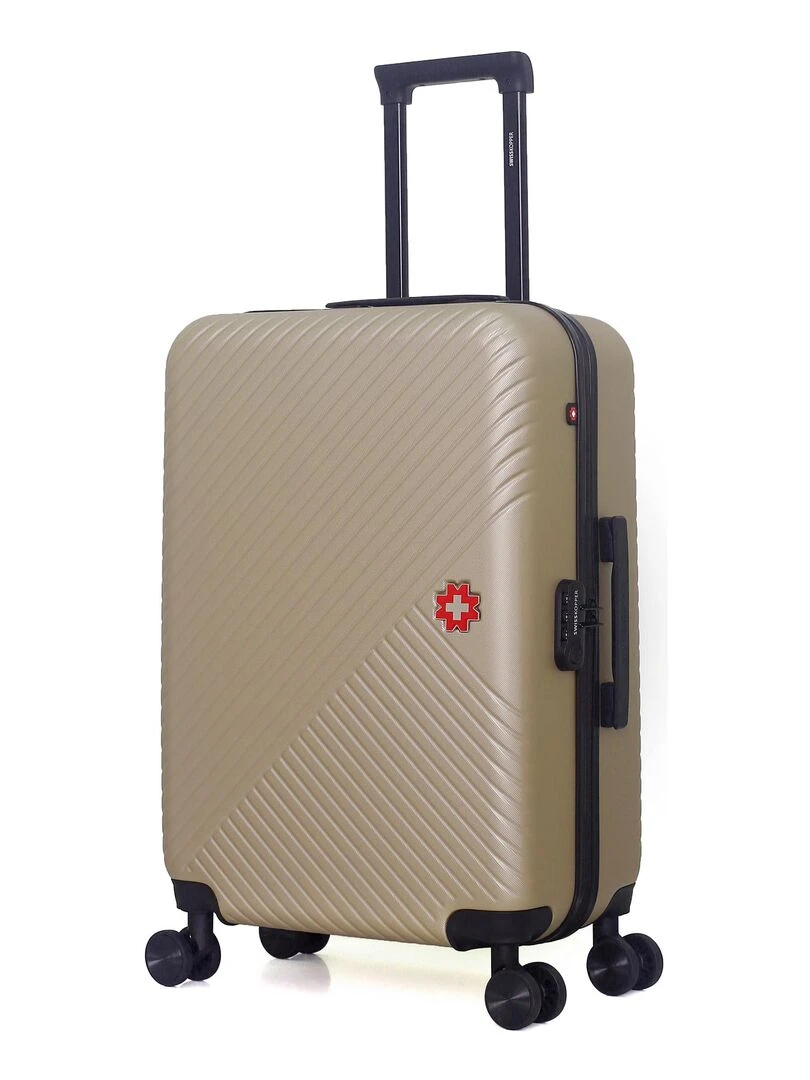 SWISS KOPPER VALISE WEEKEND ABS SPIEZ 4 ROUES 65 CM Beige