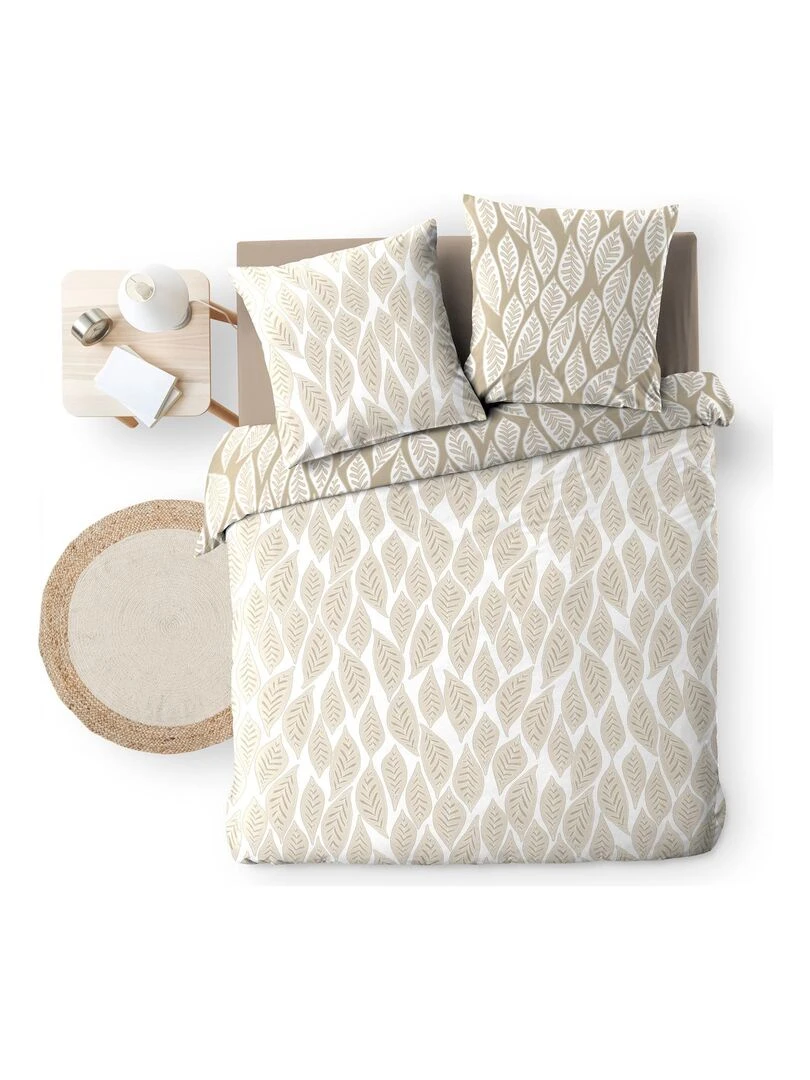 Parure de lit réversible Beige clair