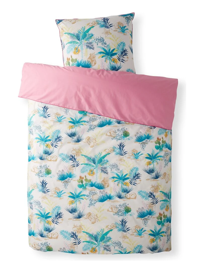 Housse de couette Catimini Oasis 140x200 cm et taie d'oreiller 100% Coton Blanc
