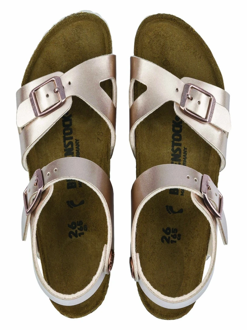 sandales birkenstock enfant rio Birko Flor   Gris