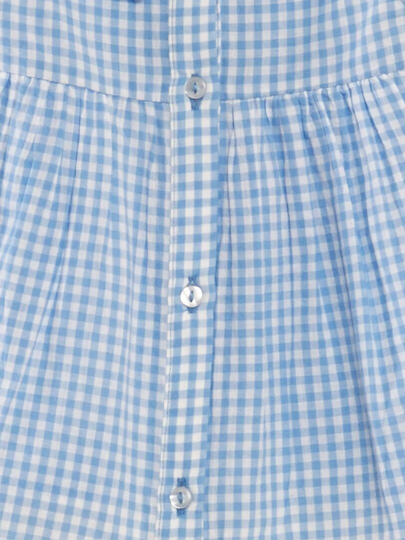 Blouse à carreaux   Bleu