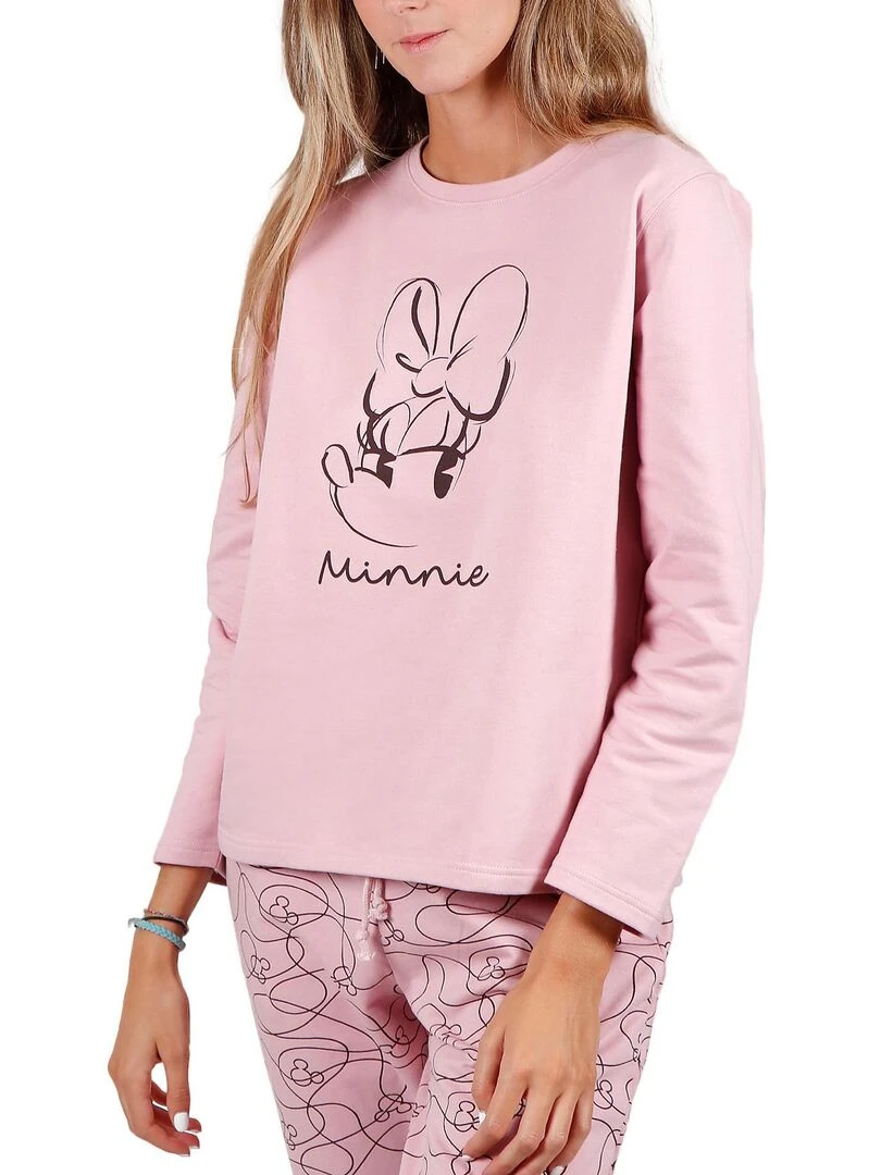 Pyjama pantalon top long Minnie Soft Disney   Rose