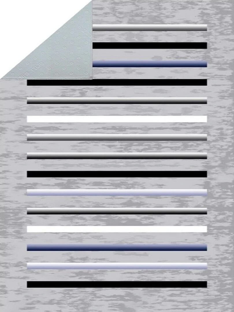 Tapis Rayures Gris   Gris