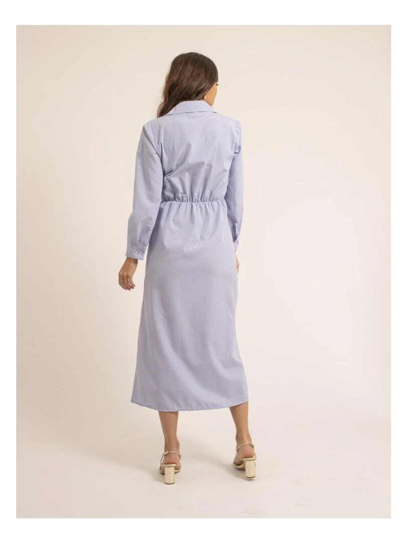Robe chemise longue rayée IRNA Bleu