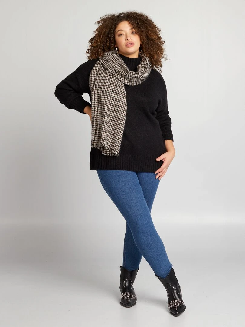 Pull col montant noir