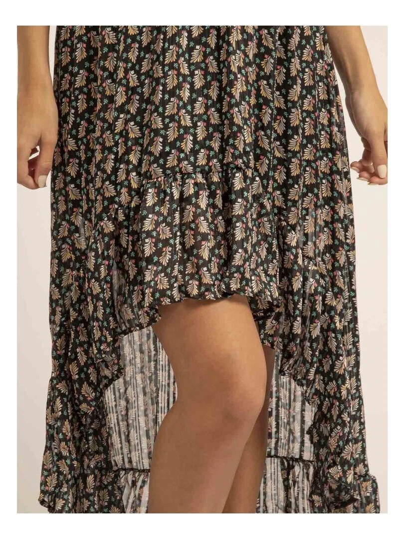 Robe longue motifs IGALIE   Noir