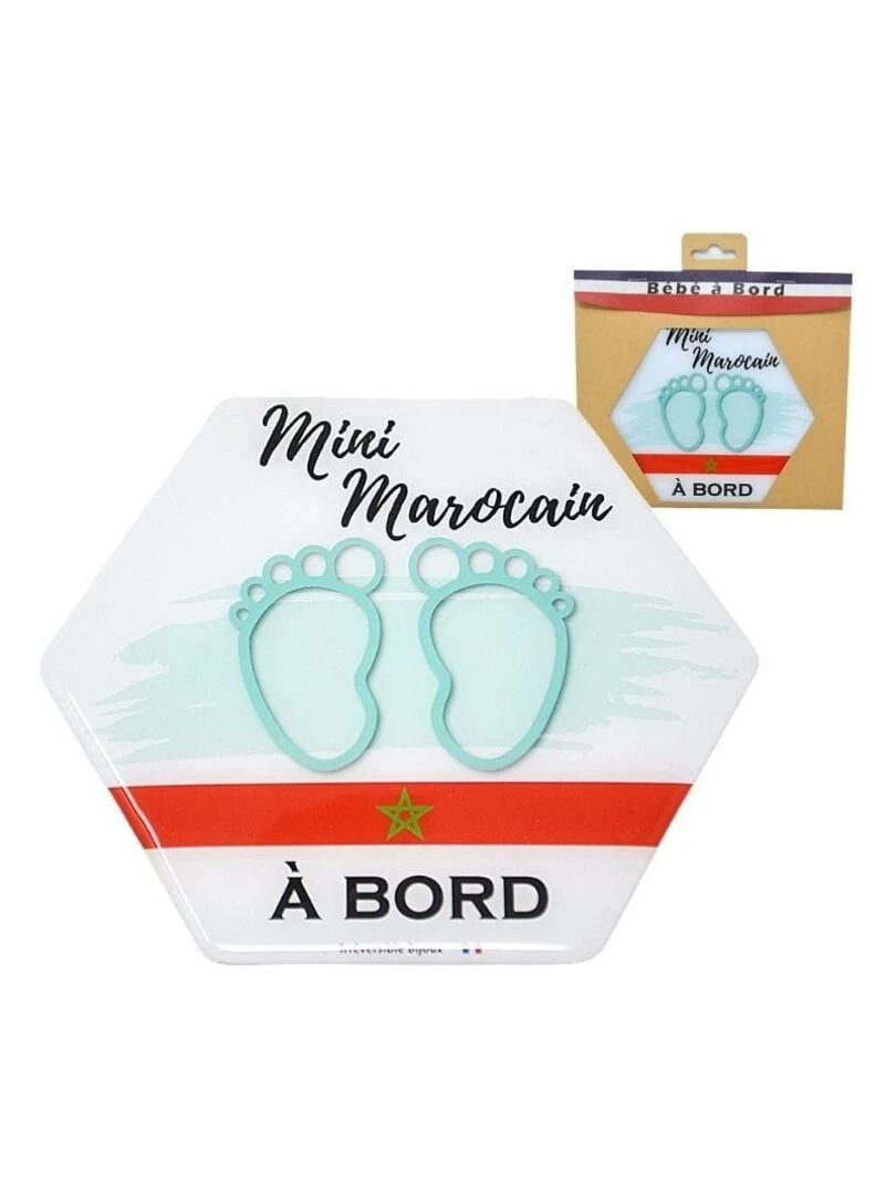Adhésif / Autocollant bébé à bord Marocain(ne) à bord Bleu Bleu