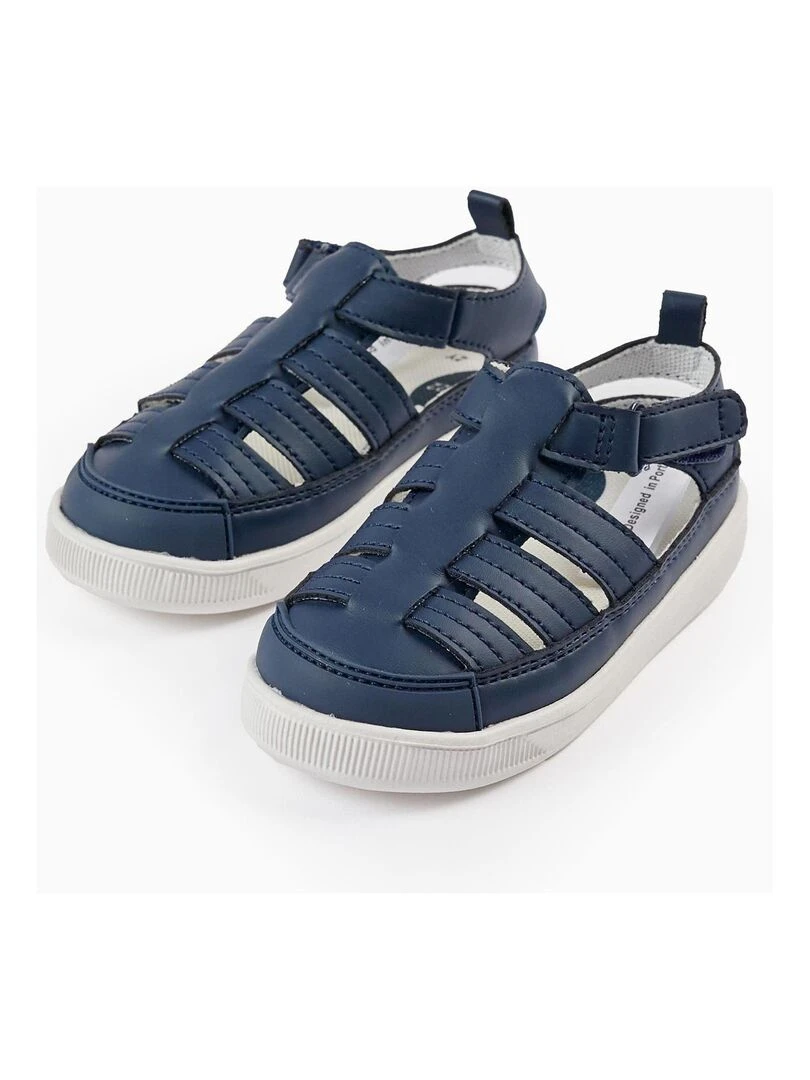 Sandales à Semelle Souple pour Bébé 'First Steps' ATLANTIC COMPANY Bleu foncé