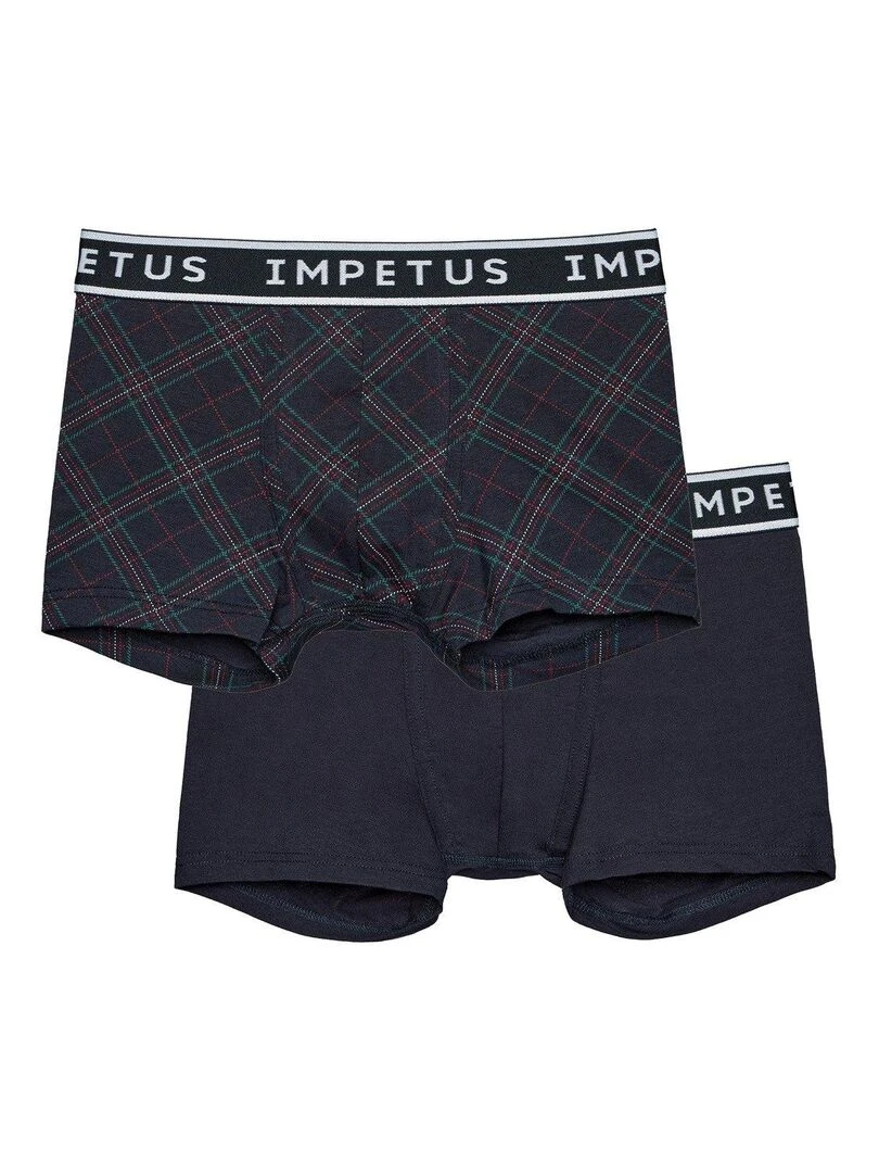 Pack de 2 boxers en coton esprit de Noël Christmas Bleu