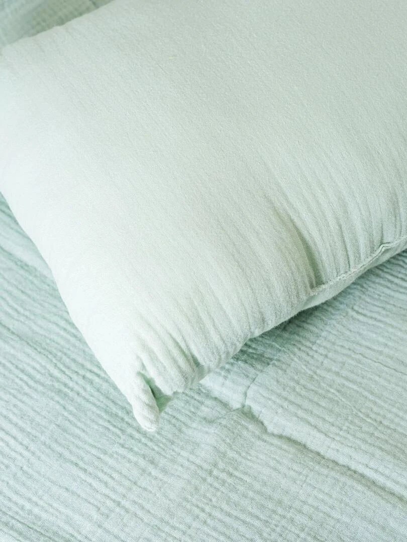 Coussin Rectangle En Coton Bio Vert   Vert