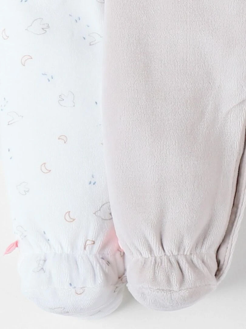 Set de 2 pyjamas 1 pièce  greige/écru   Noukie's   Blanc