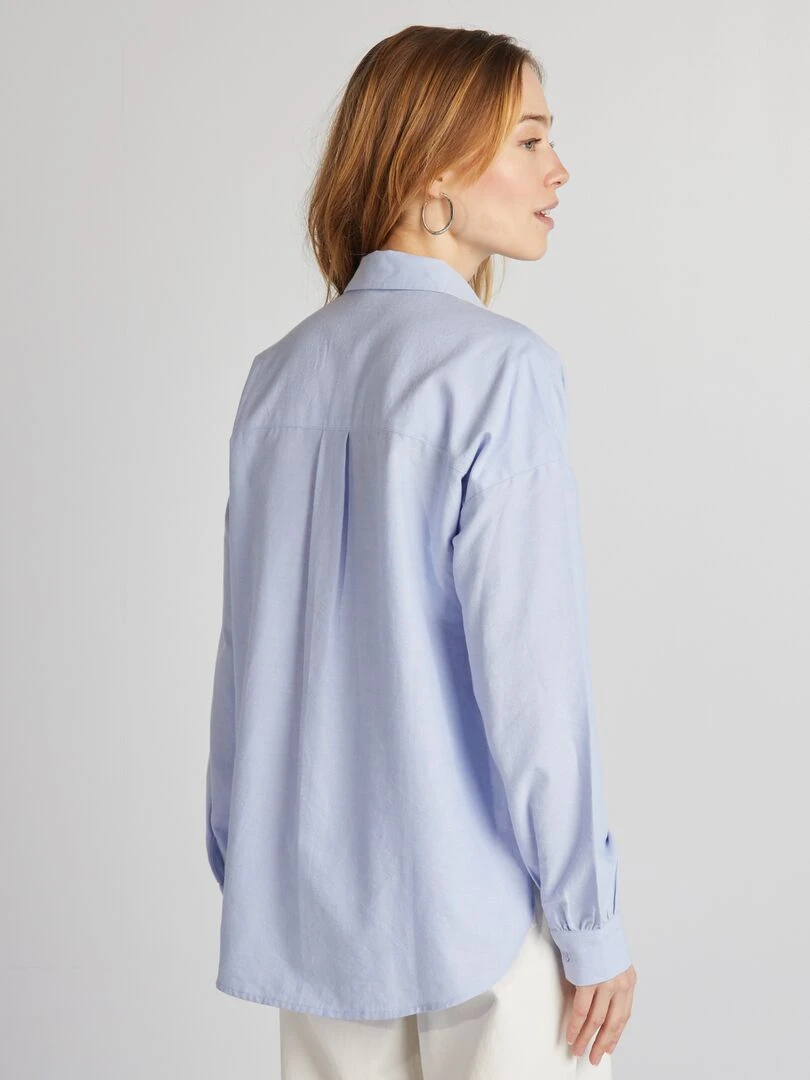 Chemise oxford coupe large   Bleu