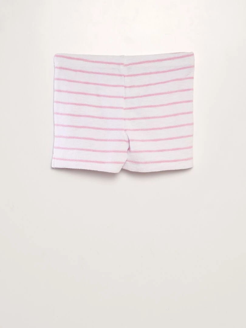 Short épais à rayures   Rose