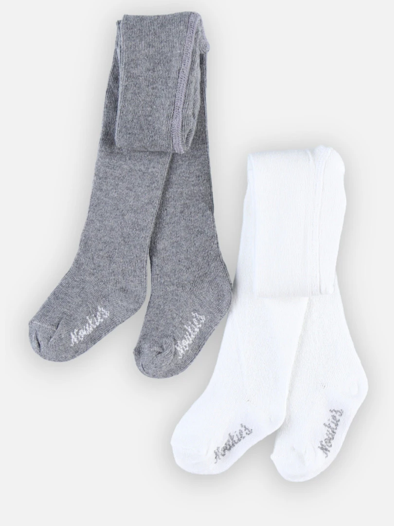 Set De 2 Collants  Blanc/gris   Gris